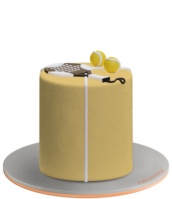 Padel Tennis cake on transparent background