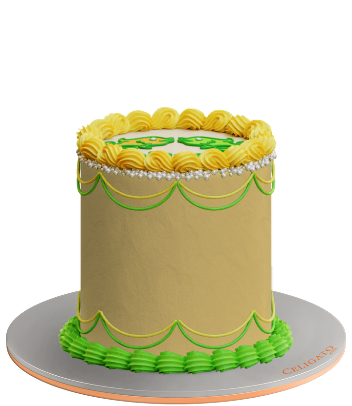 Pisces Vibes cake on transparent background