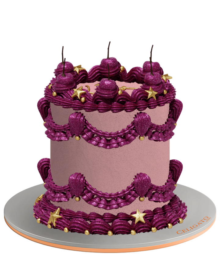 20's Retro cake on transparent background