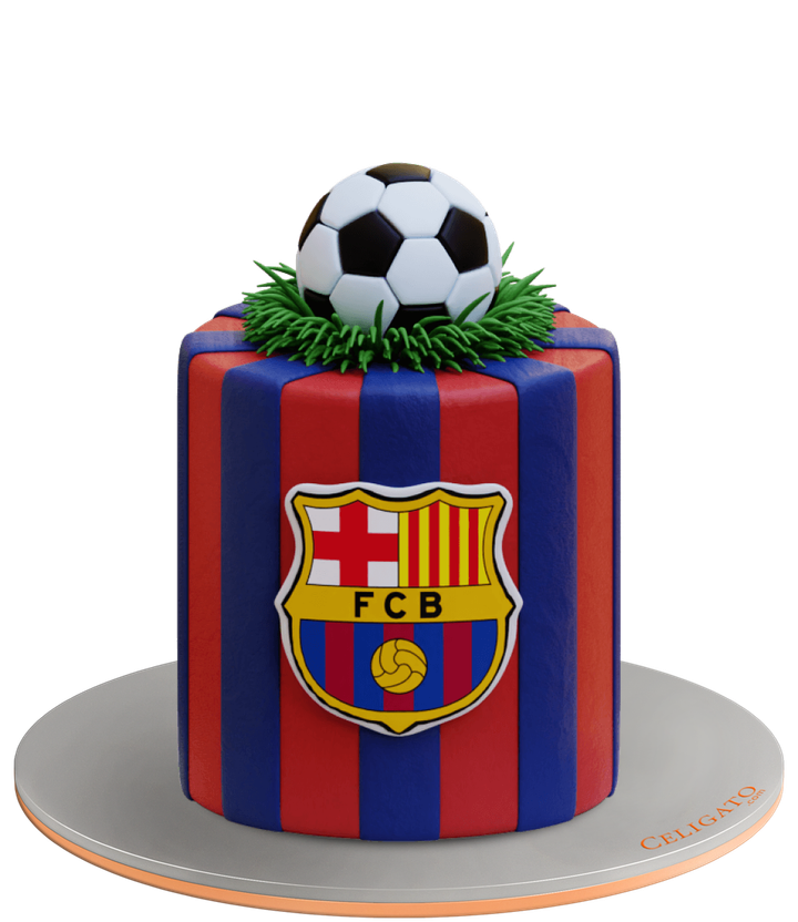 Barcelona cake on transparent background
