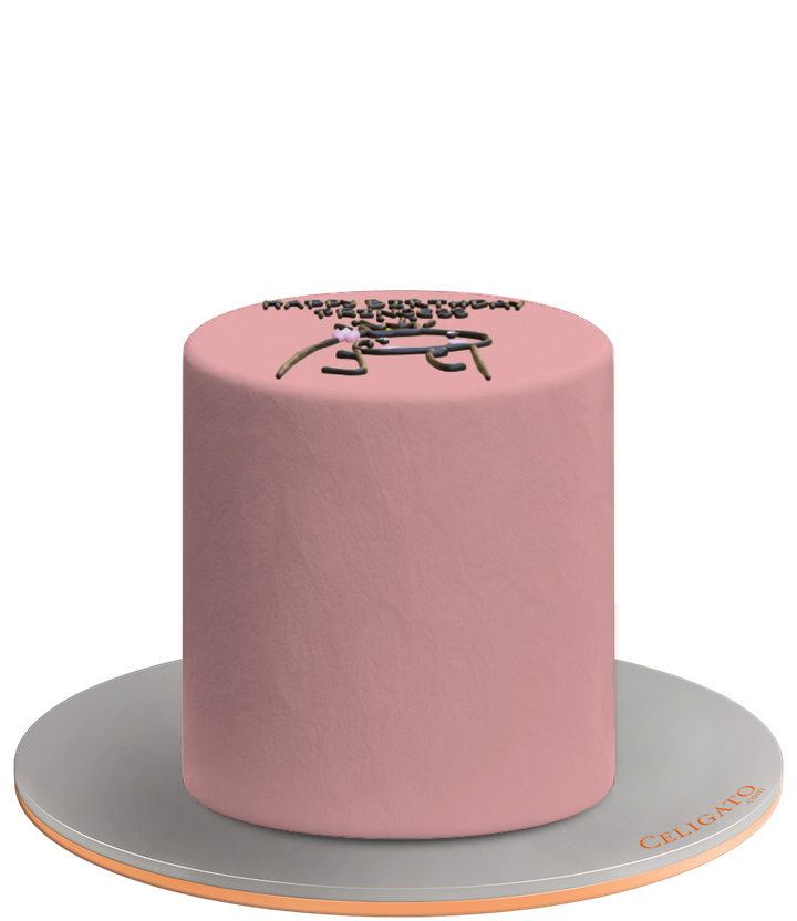Birthday princess cake on transparent background