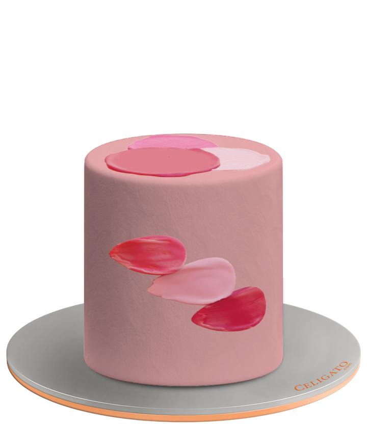 Blushed Pink cake on transparent background