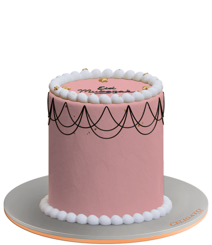 Eid & Joy cake on transparent background