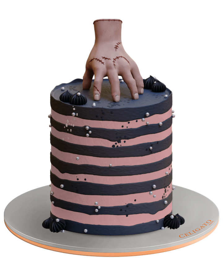 Hand of Terror cake on transparent background