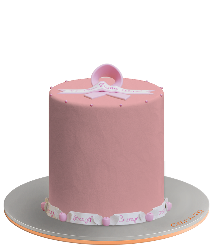No one fight alone cake on transparent background