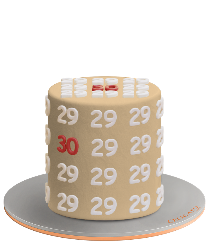Age is a number cake on transparent background