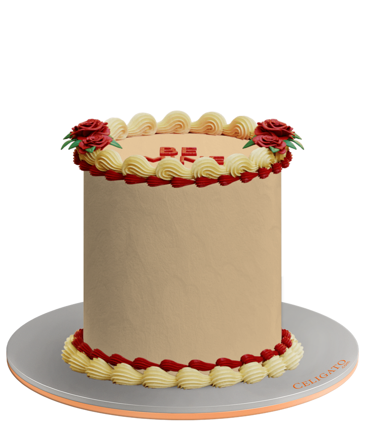 Be Mine cake on transparent background