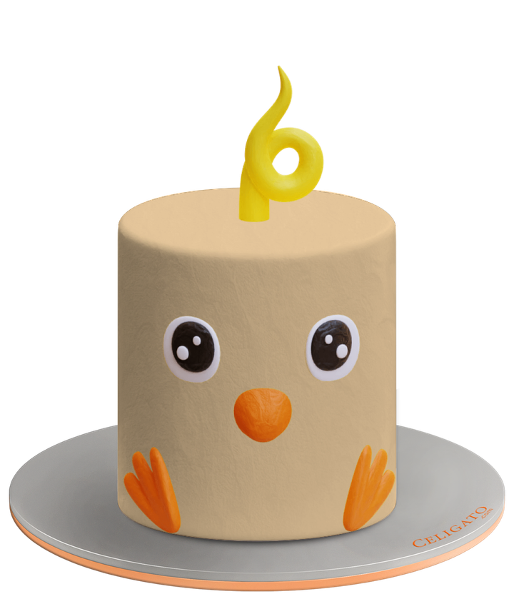 Chicken cake on transparent background