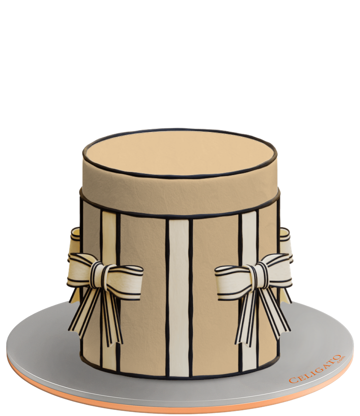 Classic Gift cake on transparent background