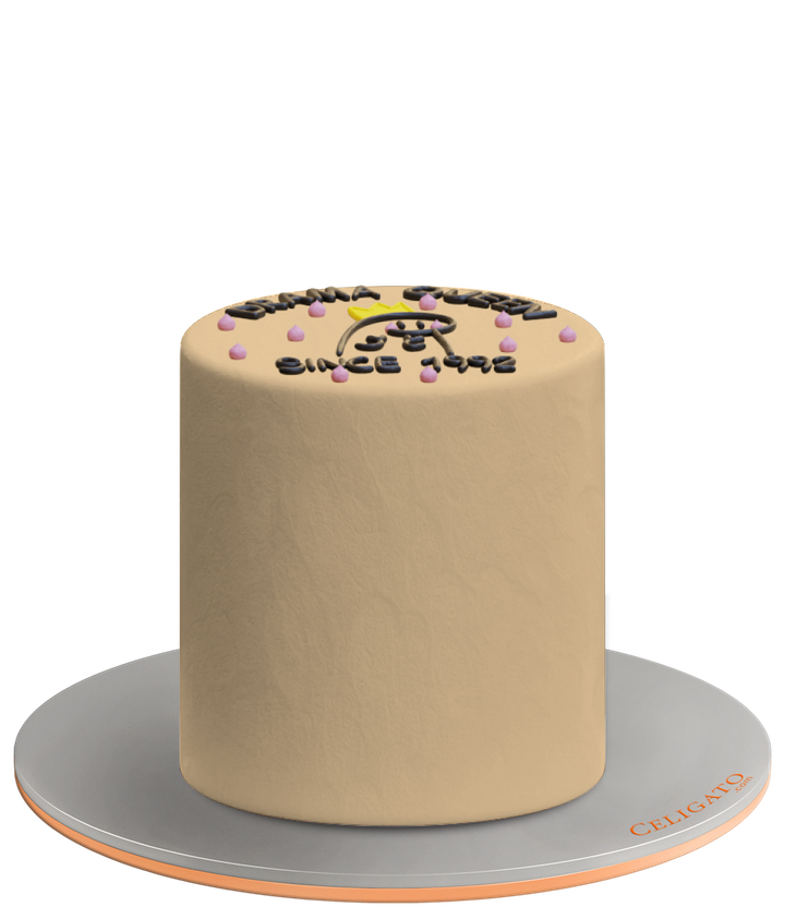 Drama Queen Girl Cake on transparent background