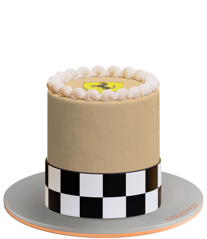Scuderia Ferrari cake on transparent background