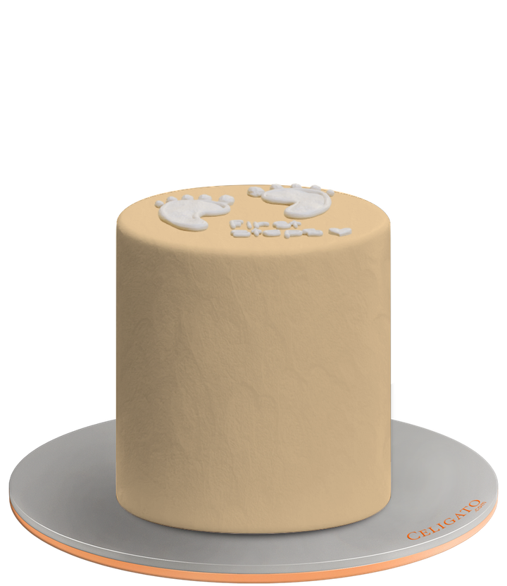 First Steps cake on transparent background
