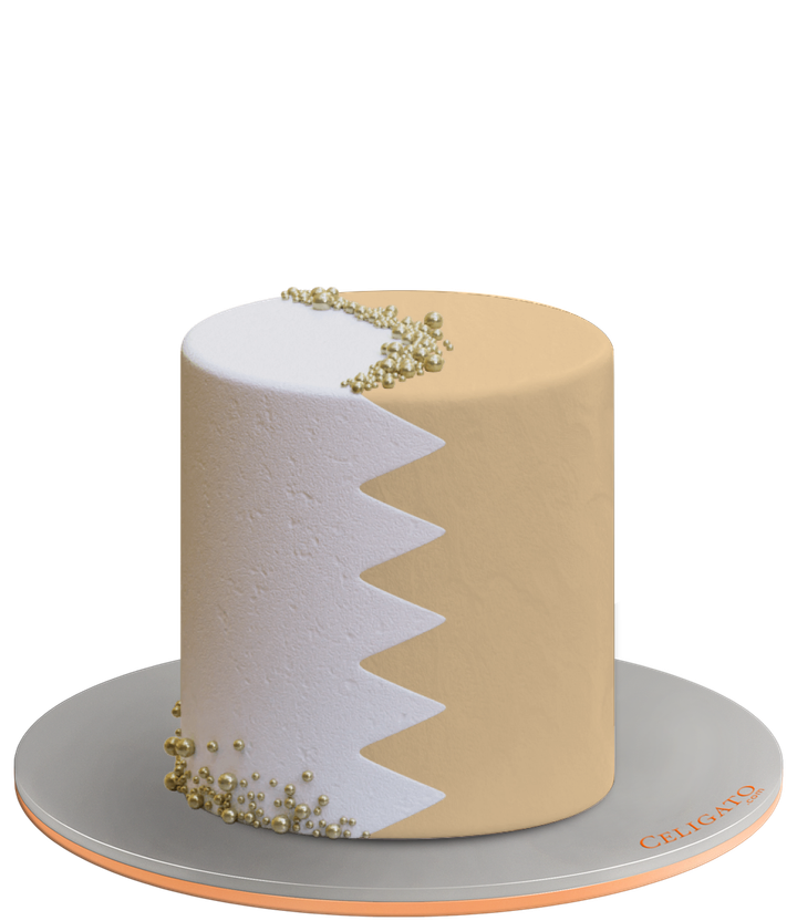 Flag cake on transparent background