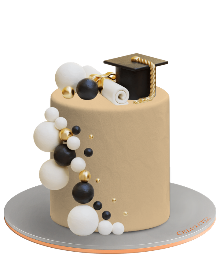 Graduation Hat Congrats Graduate Round Cake on transparent background