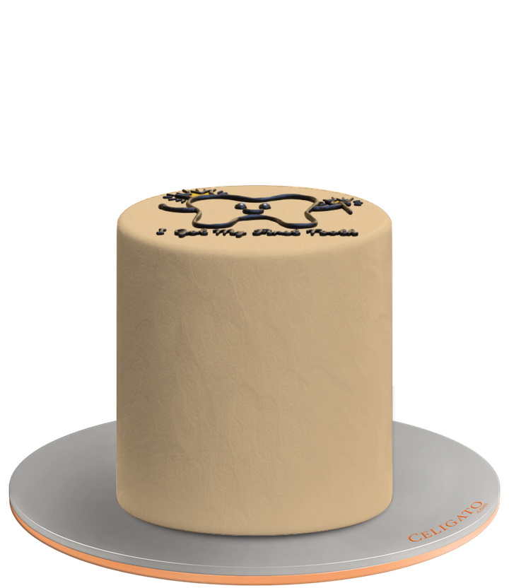 Hello Tooth cake on transparent background