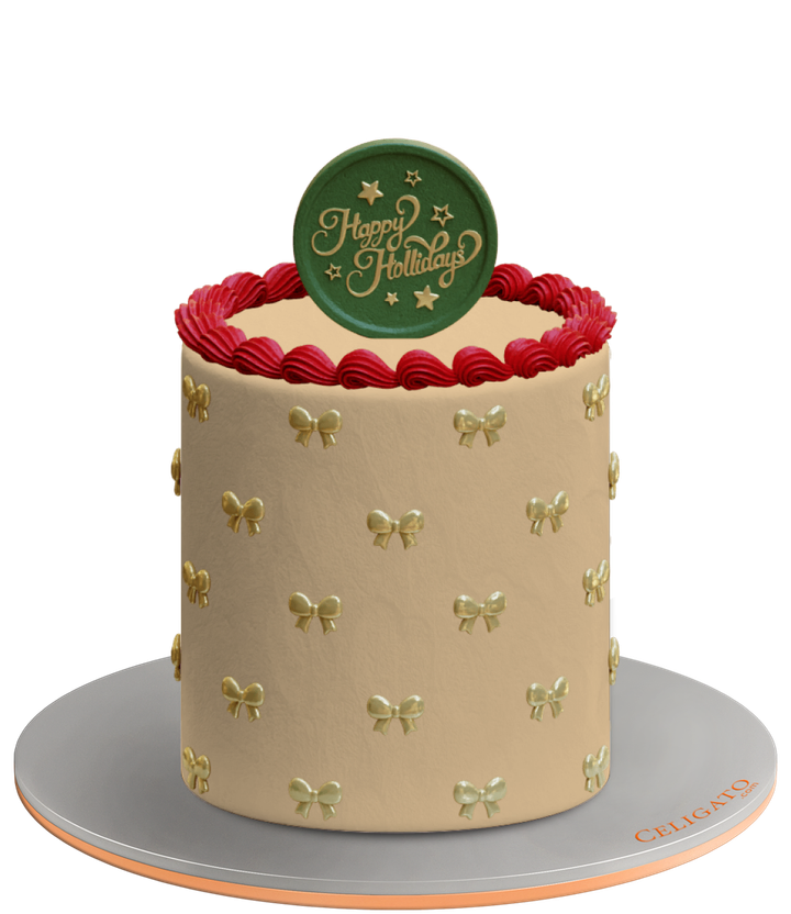 Holiday Glow cake on transparent background