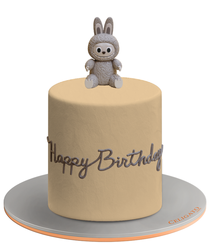 Labubu Kids Round Cake on transparent background