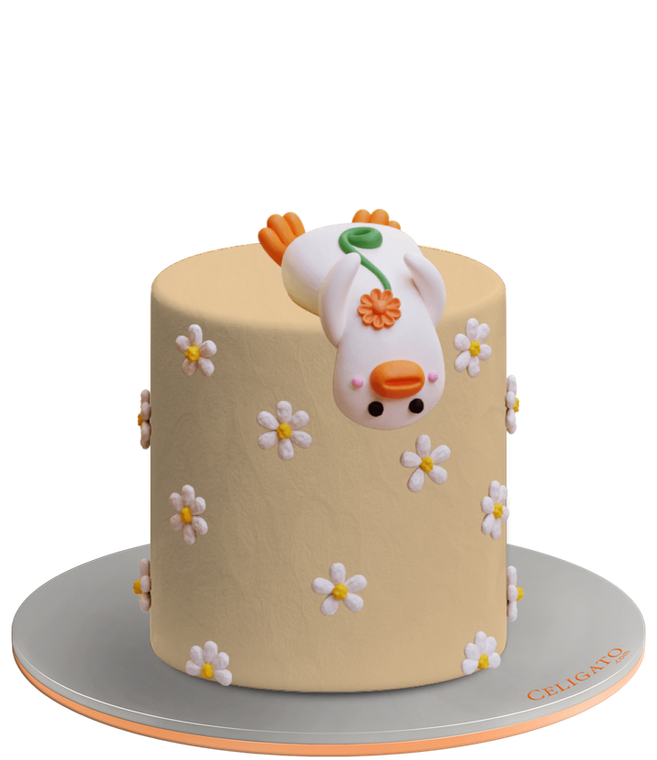Lil’ Bloom Duck Lilbloomduck Butterfly Bloom Cake on transparent background