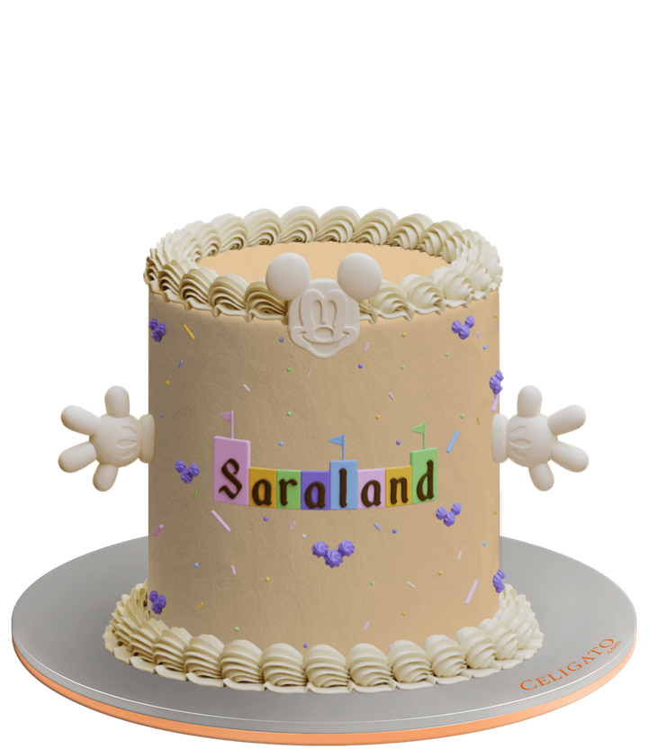 Mickey Land cake on transparent background
