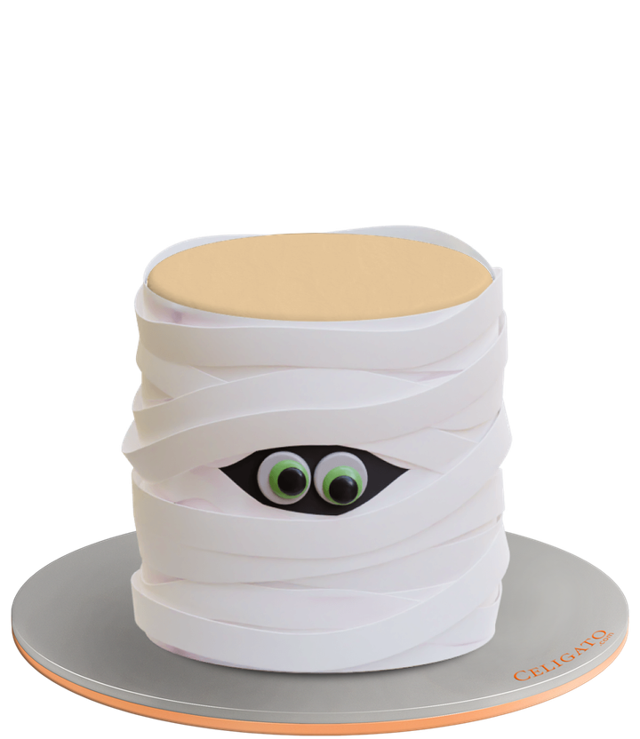 Mummy cake on transparent background