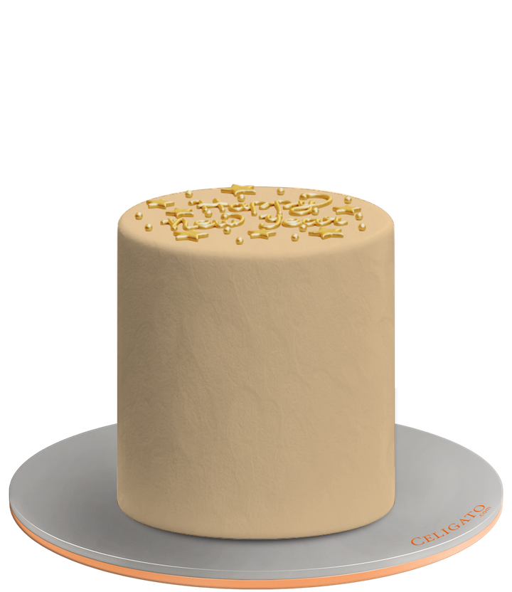 New year cake on transparent background