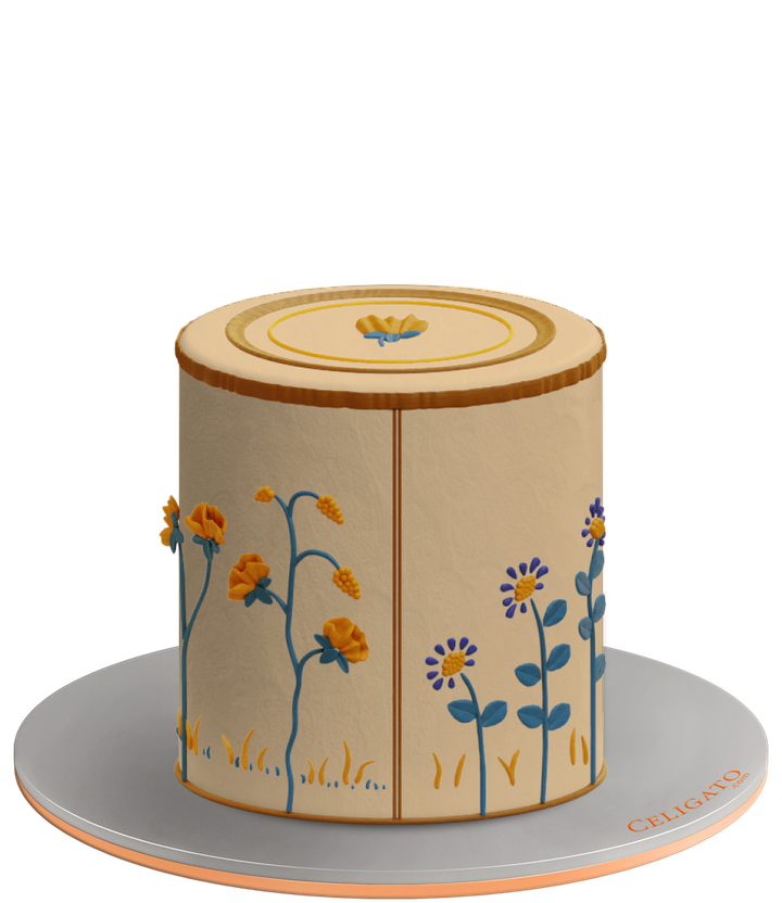Orchard cake on transparent background