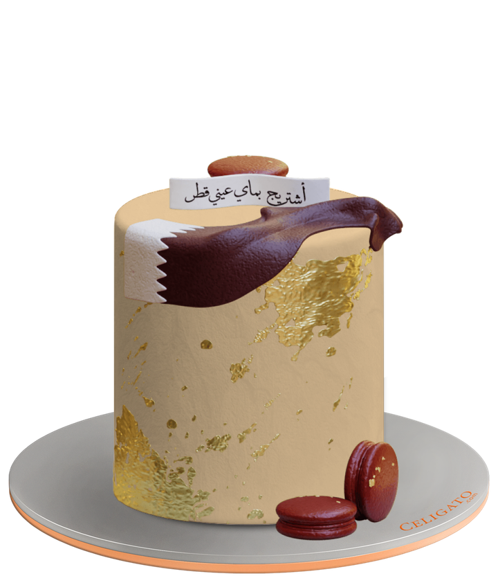 Qatar National Cake on transparent background