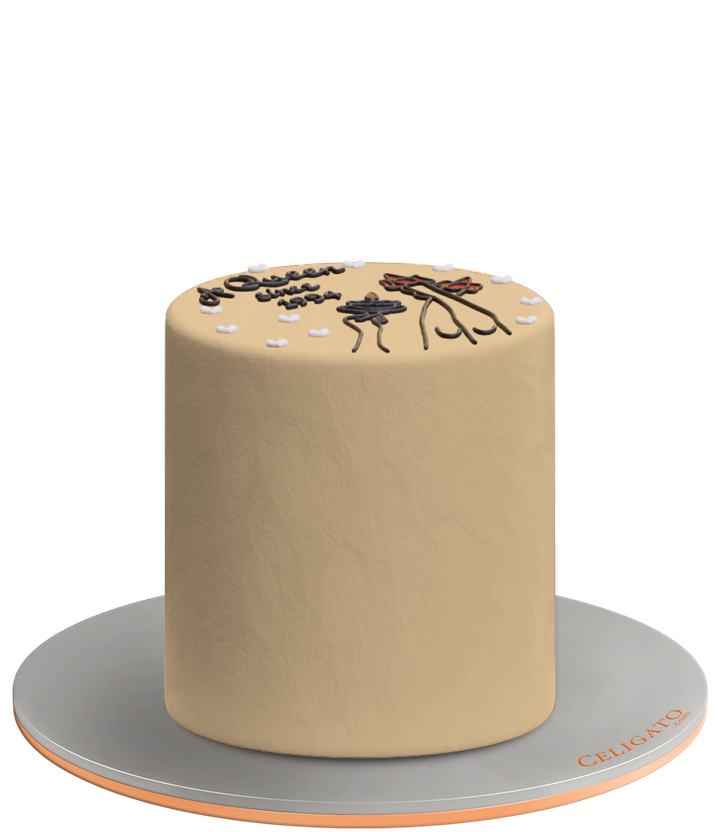 Queen cake on transparent background