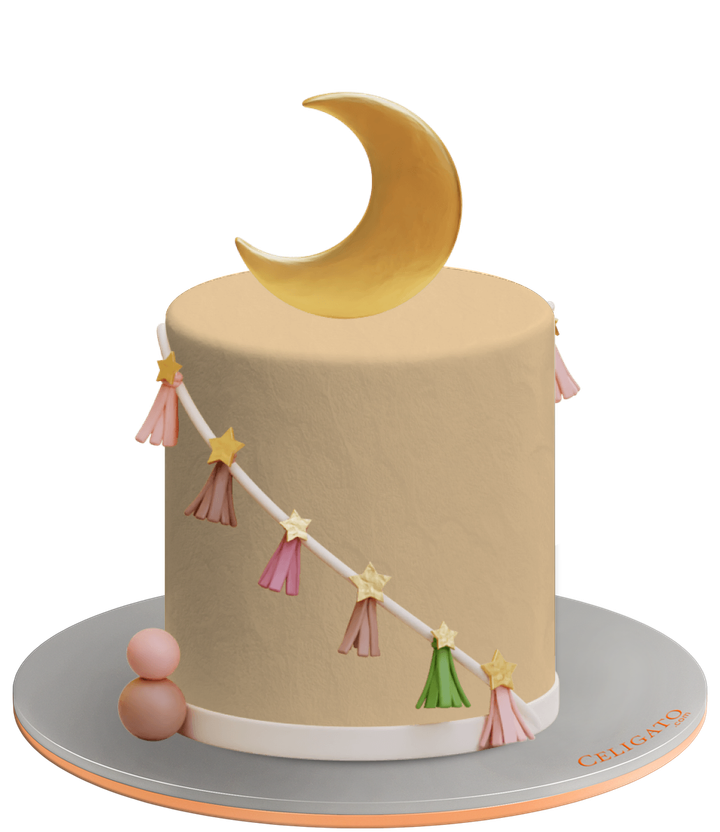 Ramadan Decoration cake on transparent background
