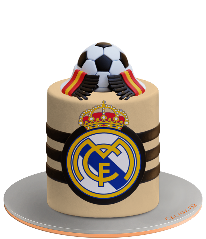 Real Madrid cake on transparent background