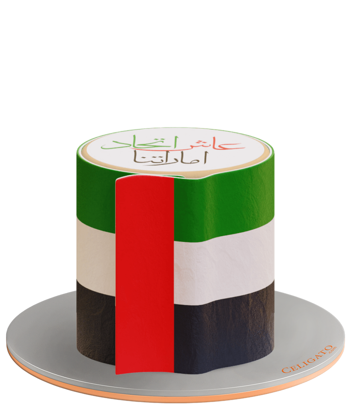 UAE cake on transparent background