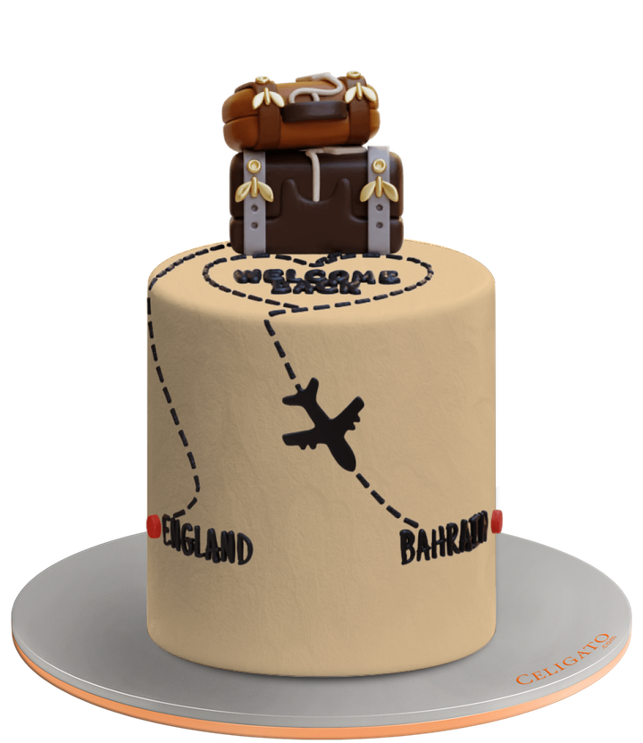 Welcome Back Bahrain Welcome Baby Round Cake on transparent background