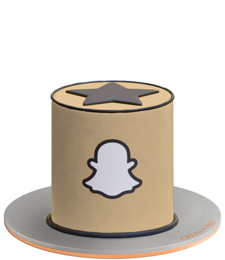 Snapchat Verified cake on transparent background