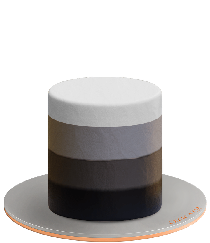 Black Ombré cake on transparent background