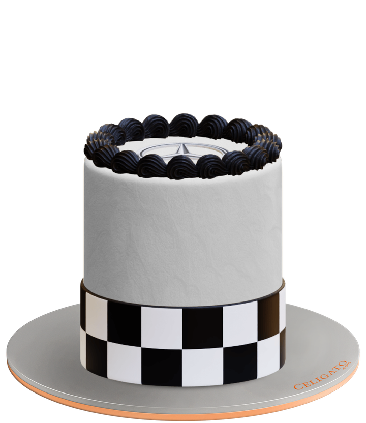 Team Mercedes cake on transparent background