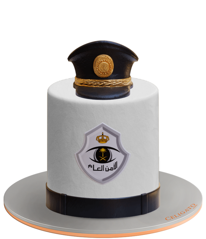Public Security cake on transparent background