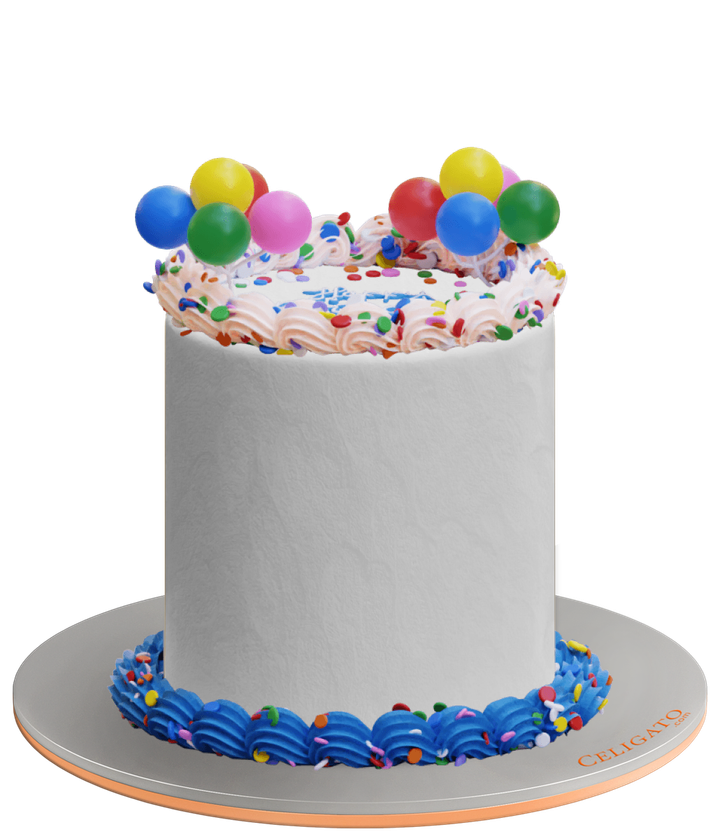 Retro Balloons cake