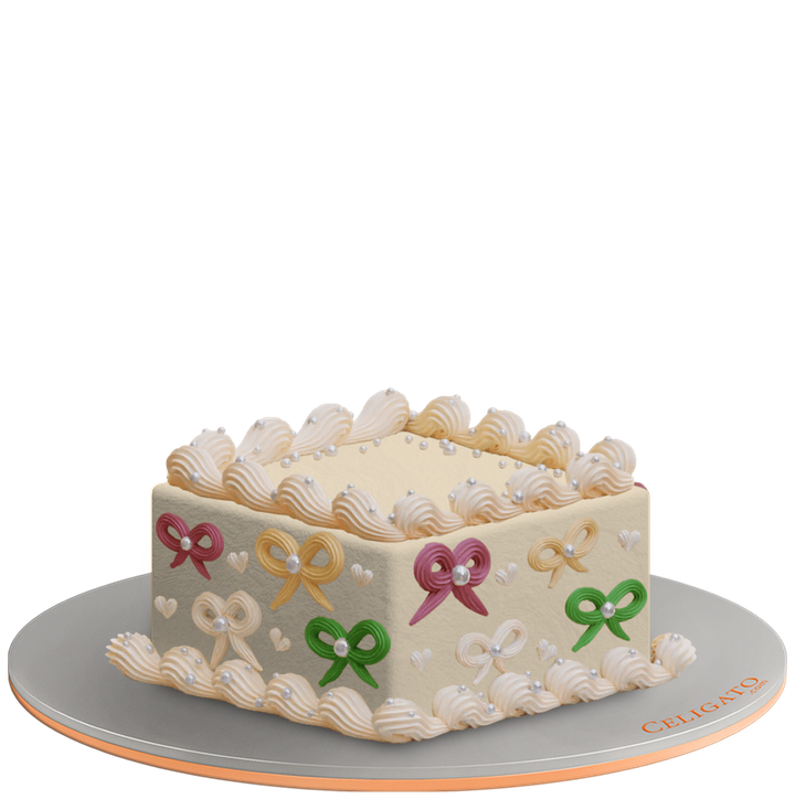 Ribbons & Pearls cake