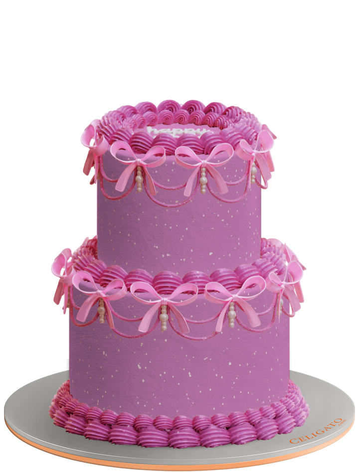 Purple Ribbons cake