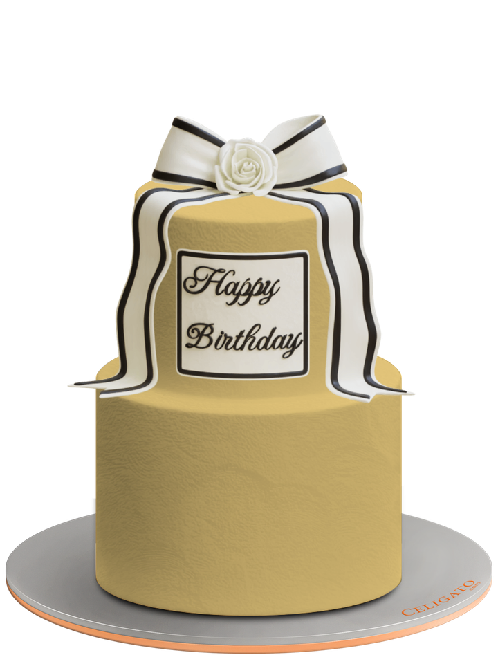 Birthday Gift cake on transparent background