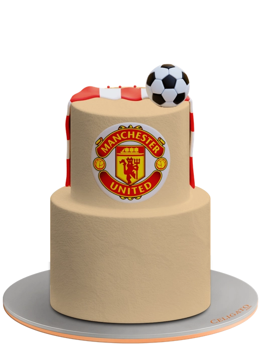 Manchester United cake on transparent background