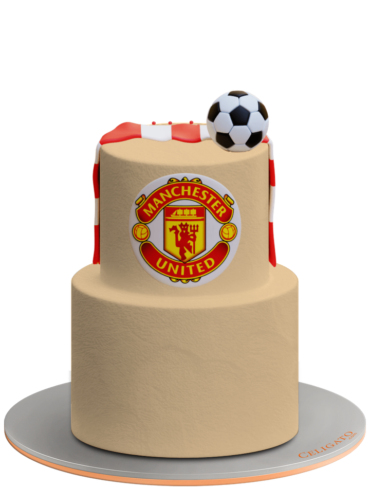 Manchester United cake on transparent background