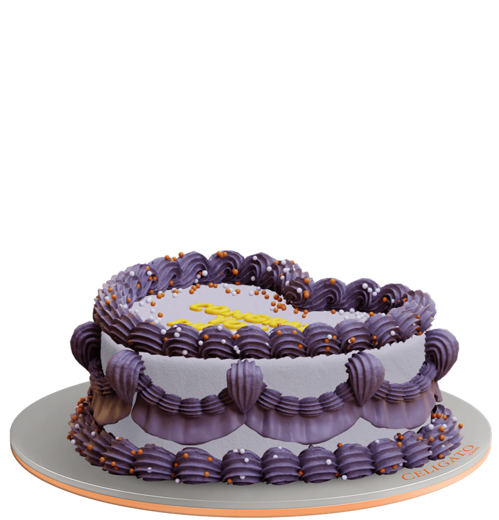 Purple Retro cake