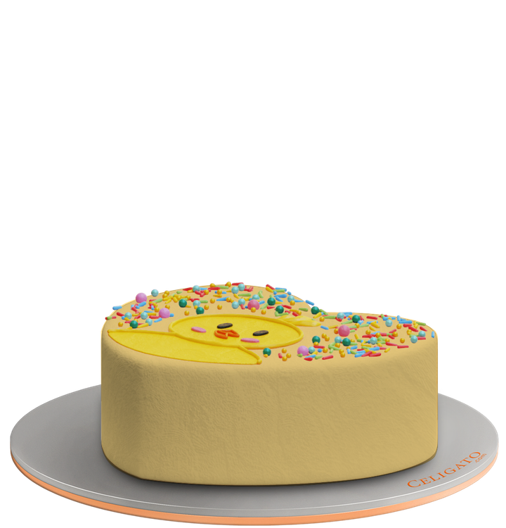 Chicken Little cake on transparent background