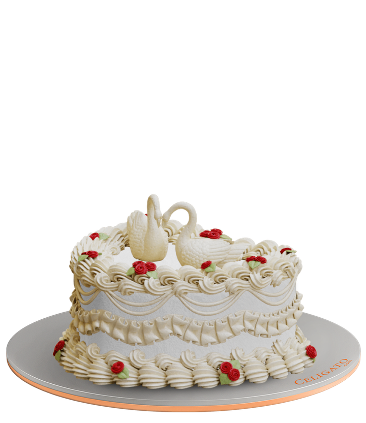 Love Swans cake