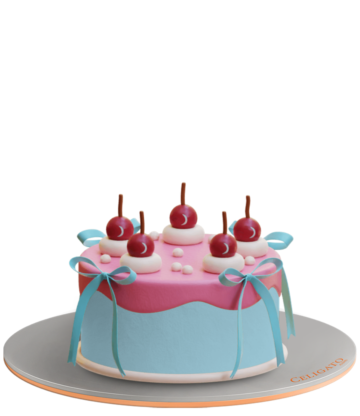 Blue Ribbons cake
