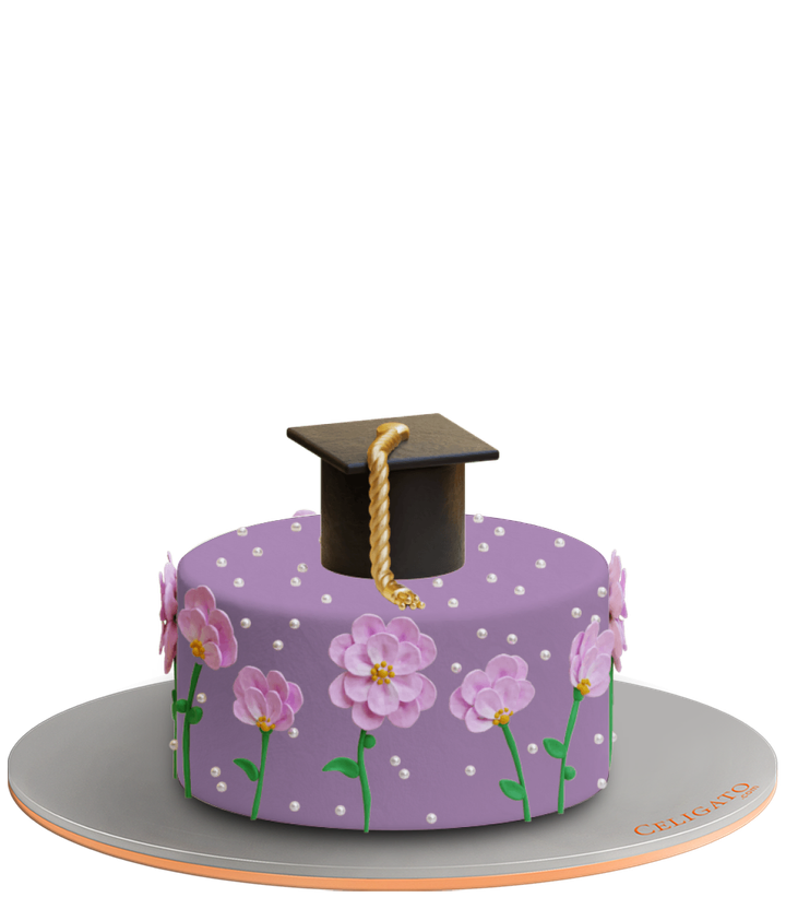 Grad Flowers cake
