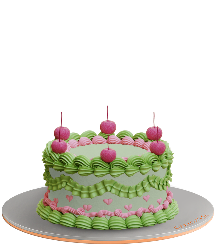 Pink Mint Vibes cake