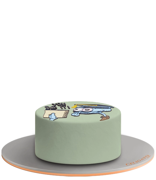 Squidward cake on transparent background