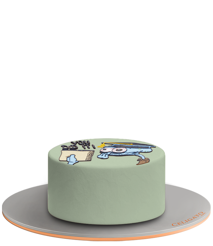 Squidward cake on transparent background